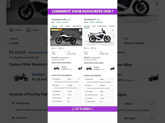 Ola Roadster X Plus Vs Ola Roadstet X Full Comparison Review