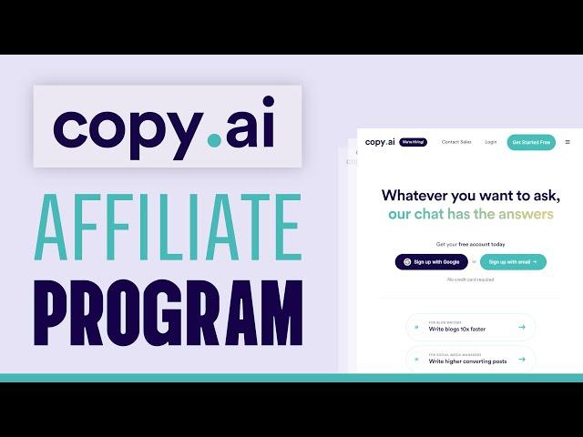 Copy.AI Affiliate Program (2024) Tutorial | How To Earn Money From Copy.AI