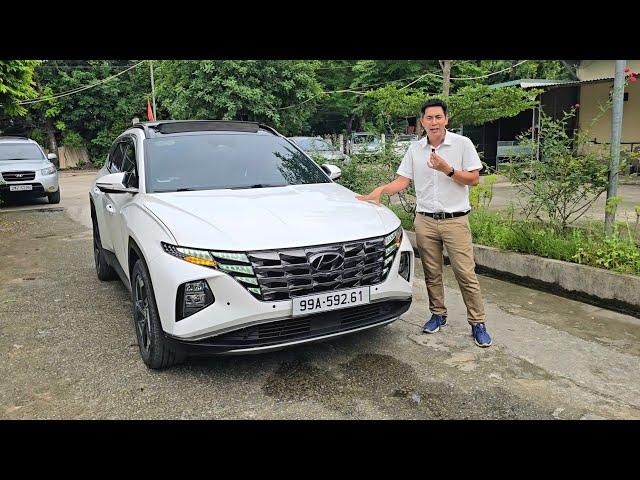 Hyundai Tucson 1.6 turbo 2022 màu trắng, odo 4.5 vạn | Thiết kế trẻ đẹp, trang bị ngập tràn