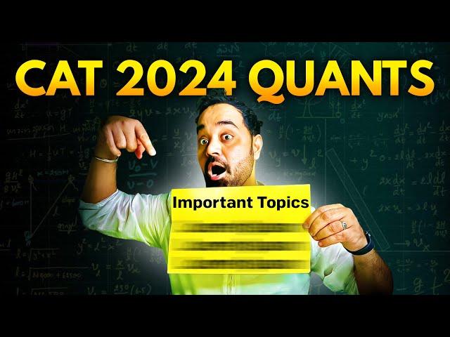 CAT Exam Quants Important Topics | CAT Exam Last Mile Preparation Strategy #catquant #catexam #mba