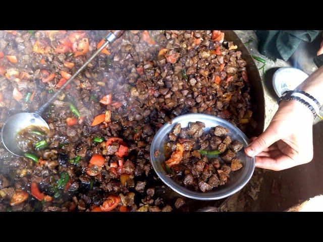 Tawa Fry Kaleji Recipe - Bagh Mela Maidan, Tirah Valley | Liver Fry Recipe, Khyber Street Food Tirah