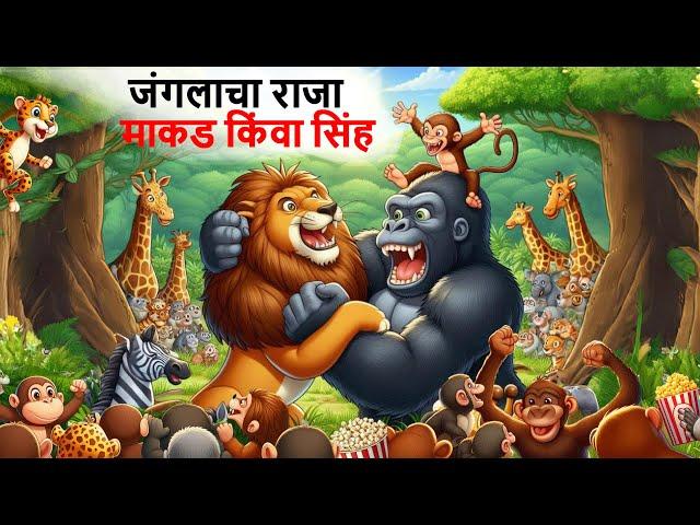 जंगलाचा राजा माकड किंवा सिंह | Marathi Story | Sher Ki Kahani | kahani | Stories in Marathi | goshti