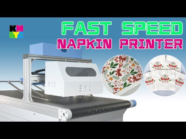 A printer that lets you quickly customize colorful patterned napkins!
