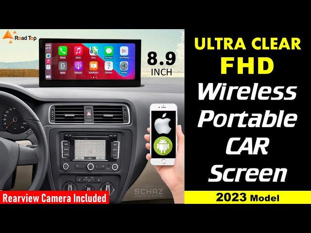 New 8.9'' Portable Wireless Car Screen 2023 - Road Top    UNBOXING REVIEW