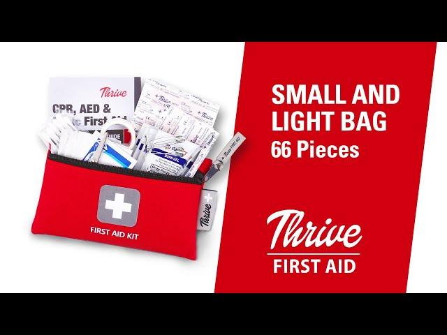 First Aid Kit Bag | Small and Light Kit 66 Pieces | Thrive