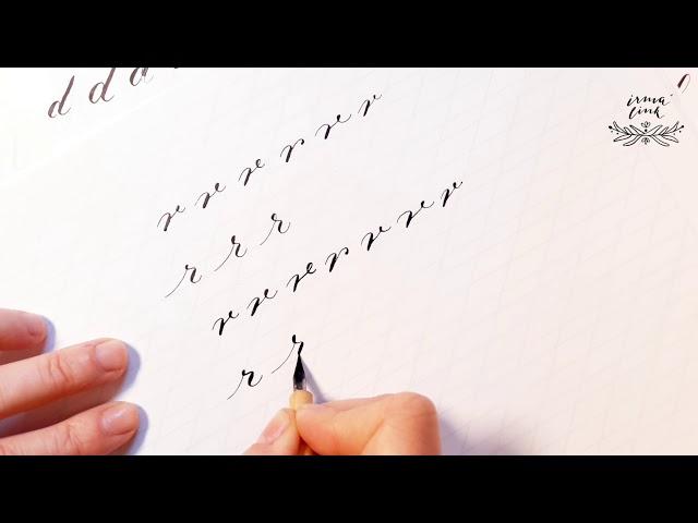 Moderne Kalligraphie lernen, Kleinbuchstabe „r“ variieren