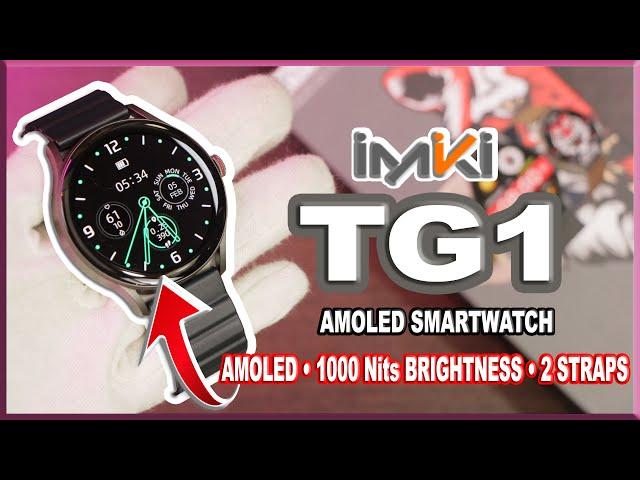 IMIKI TG1 AMOLED Smartwatch Full Review | AMOLED, 1000Nits Brightness, 2-Straps & More!