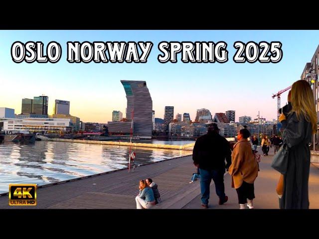 Oslo Norway 4K walk “The Beauty of Norway's Nature" relaxing walk| Stunning Nightlife & Cityscapes"