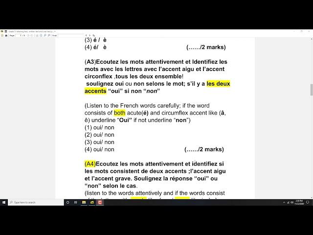 la comprehension orale  presentation (Aid to the test well)
