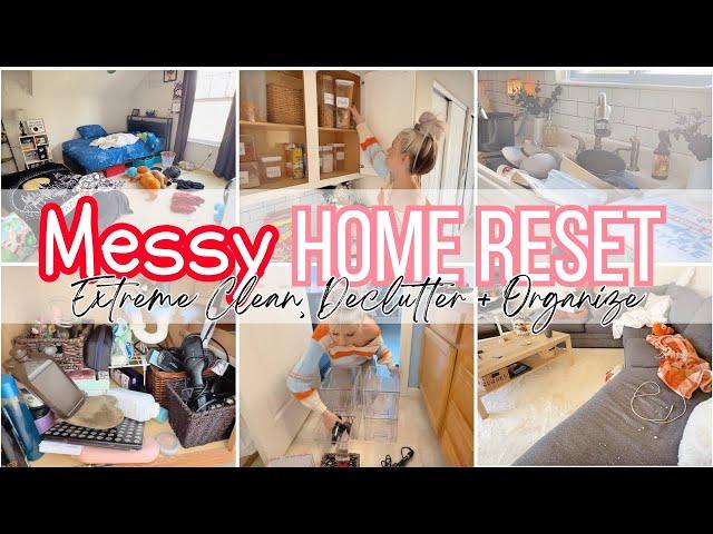 *NEW* WHOLE HOUSE CLEAN WITH ME + DECLUTTER + RESET // CLEANING MOTIVATION