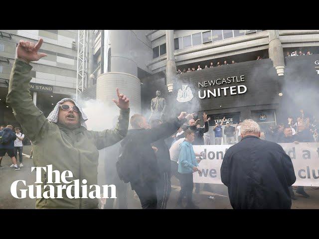 Newcastle United fans celebrate as takeover deal is announced