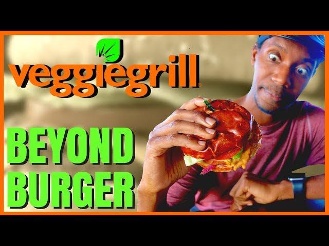 Roberto Blake Goes Vegan with the Beyond Meat Burger at Veggie Grill