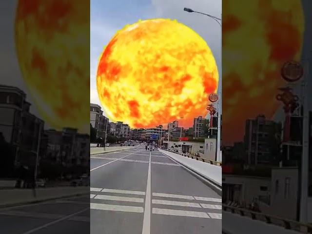 How do you feel when the fireball passes the earth 3D Special Effects  3D Animation #shorts