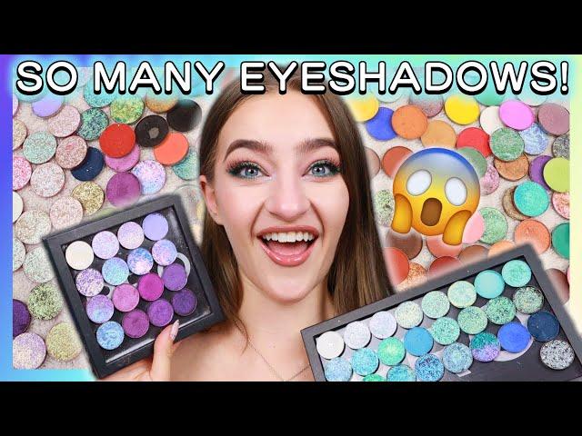 RE ORGANISING MY CRAZY MAKEUP COLLECTION (part 2 - single eyeshadows)