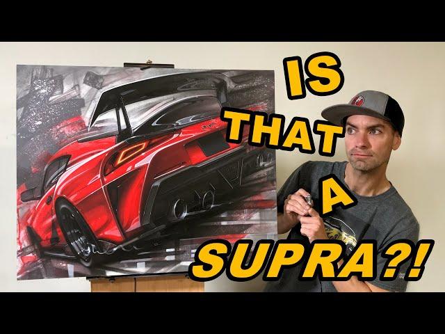 Painting a Toyota Supra | Acrylic & Airbrush