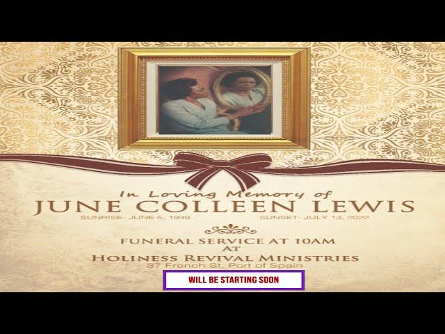 In Loving Memory Of June Colleen Lewis