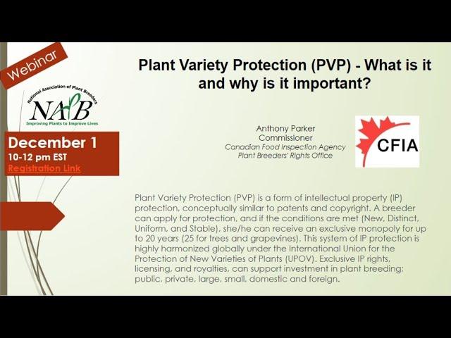 Plant Variety Protetion (PVP)