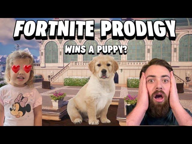 FORTNITE PRODIGY WIN THE GAME WIN A PUPPY!!