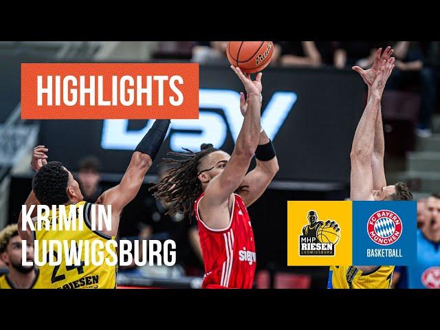 Krimi in Ludwigsburg! MHP RIESEN Ludwigsburg - FC Bayern München Basketball - BBL Highlights