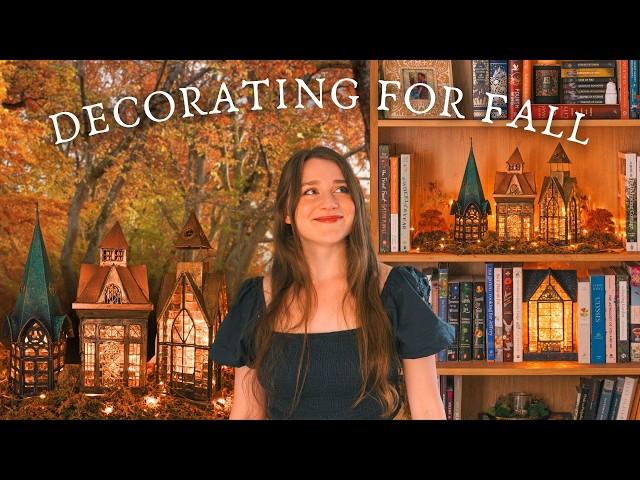 Hello, September  Decorating for Fall, Bookshelf Lantern Village, Cozy Autumn Recipes & DIY Decor