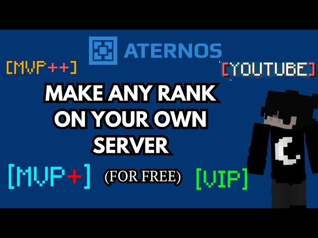 How to ADD ranks to your Aternos/Minecraft Server | 1.8-1.19.3 | PowerRanks tutorial (2023)