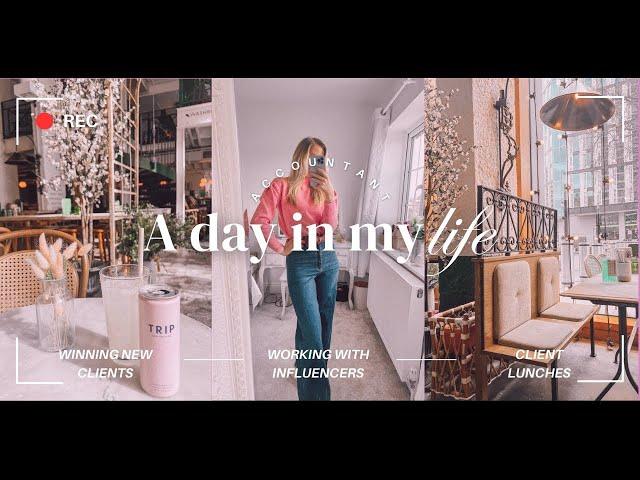 A day in the life of an accountant | winning new clients working with Influencers & client lunches