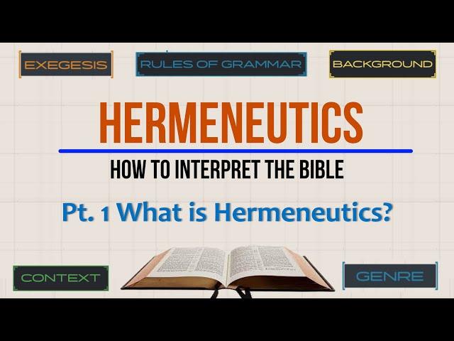 Hermeneutics Pt. 1: What is Hermeneutics?