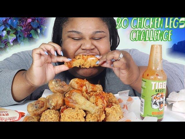 20 CHICKEN LEGS CHALLENGE BY  bloveslife| mukbang| prissy p