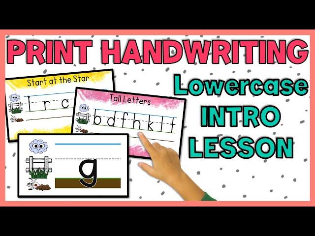 Lowercase Print Handwriting Intro Lesson | Correct Letter Formation