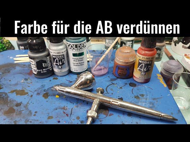 Miniaturen F&A - Farben für die Airbrush verdünnen