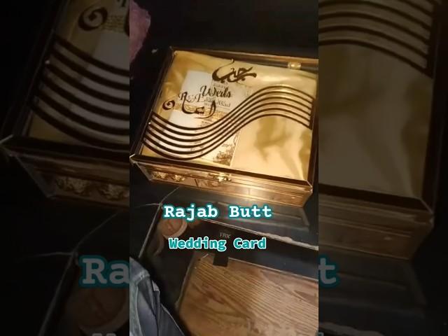 Rajab Butt Wedding Card #rajabbutt #rajabfamily #wedding #weddingcards #views #subscribe #shorts