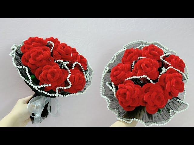 Diy Pipe Cleaner Flowers: How to Make a Rose Bouquet with Pipe Cleaners  Valentine's Day Gift Ideas