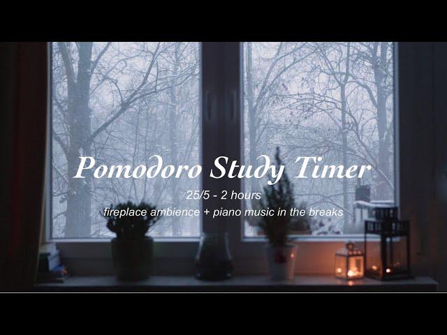 POMODORO TIMER for DARK ACADEMIA STUDY SESSIONS THAT WOULD MAKE HERMIONE PROUD | fireplace + piano