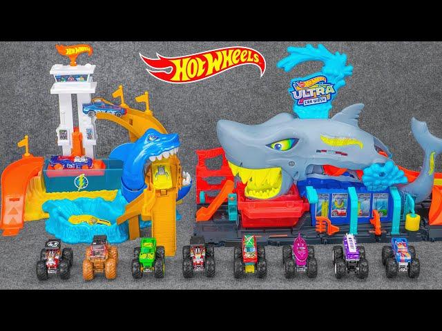 Hot Wheels Collection Unboxing Review ASMR | Hot Wheels City Ultra Shark Car Wash Playset