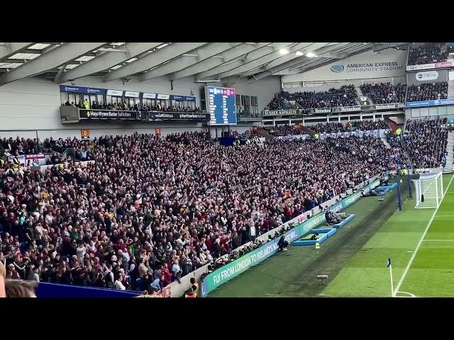 Aston Villa fans at Brighton & hove Albion 13/11/22