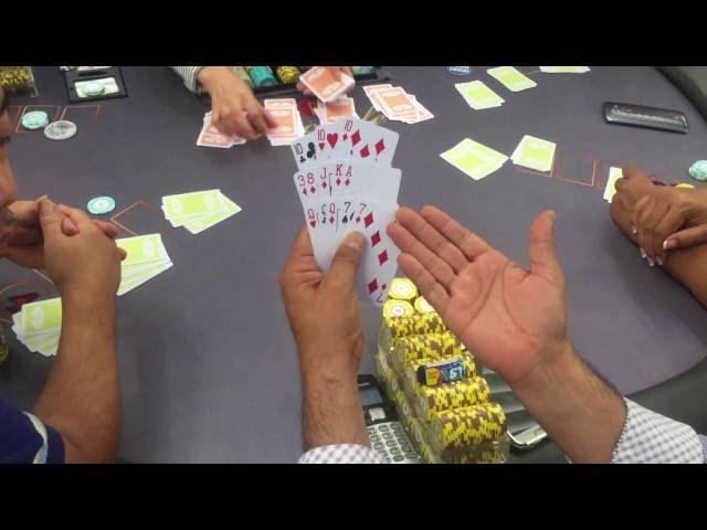 $10 Chinese Poker - "Break Up Royal Flush" @ Bicycle Casino 9-16-2016