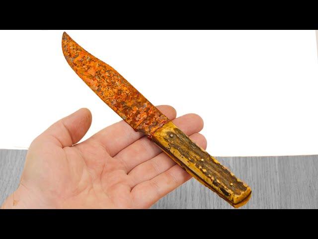 Very Rusty Bowie Knife - Antique Restored!