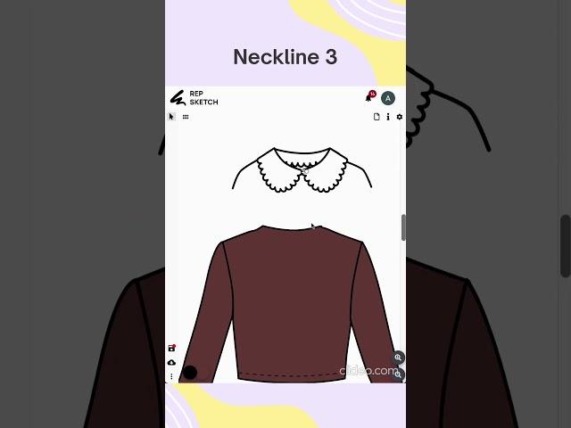 How to draw a garment neckline + free vector templates #vector  #fashion #design #sketch #necklines