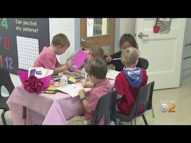 Elementary School Turns Out In Pink For Breast Cancer Awareness Month