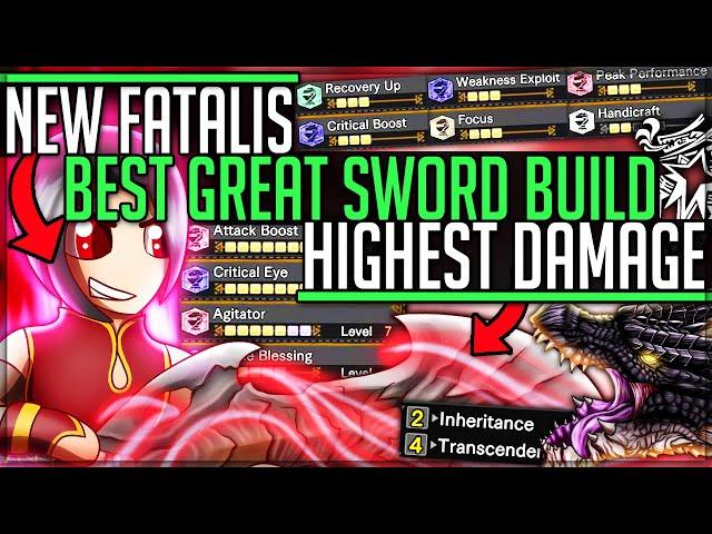 New Fatalis Best Great Sword Build - Highest Damage + Immortal - Monster Hunter World Iceborne! #mhw