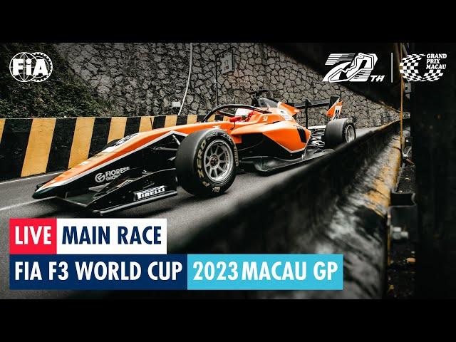 LIVE | Main Race | FIA F3 World Cup | Macau GP 2023