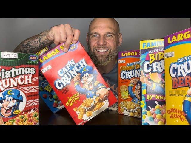 Cap’n Crunch and all its spinoffs ranked!! Taste and  full review!#mukbang #foodie