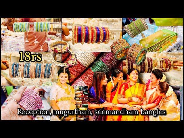 Rs.18 முதல் |T.nagar famous shop|PANDIAN BANGLES|seemandham, mugurtham,kundan bangles. 72+ colours