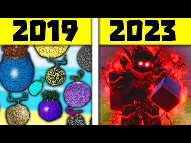 Evolution of Roblox Blox Fruits - 2019 to 2023