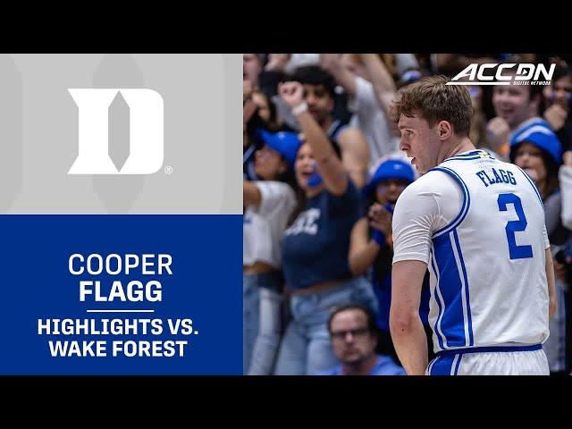 Duke's Cooper Flagg Highlights vs. Wake Forest