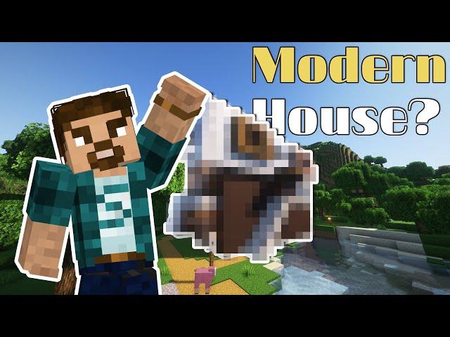 Modern box style Minecraft starter house | TUTORIAL BUILD | #speedbuilding