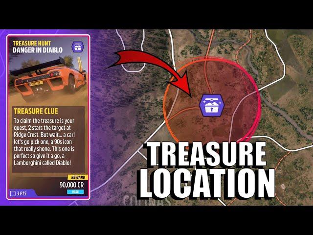 TREASURE HUNT DANGER IN DIABLO in Forza Horizon 5 - Chest Location (Spring Season)