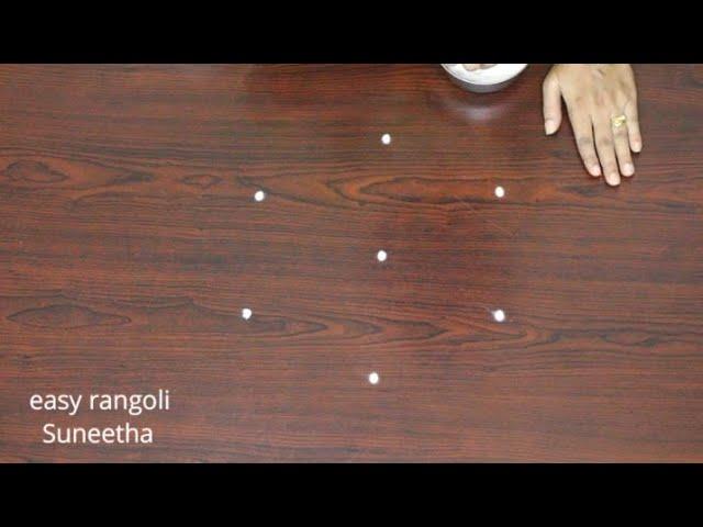 Simple Sankranthi muggulu || Beautiful color kolam || easy rangoli Suneetha