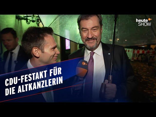 Merkel feiert ihren 70ten – und Fabian Köster muss draußen bleiben | heute-show vom 27.09.2024