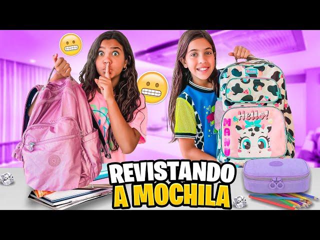 REVISTEI A MOCHILA DA LORENA E DA MANU * ADVINHA O QUE EU ACHEI ?